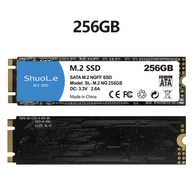 Shuole M2 2280 Solid State Drive M.2 SATA 128g 256g NGFF SSD 2280mm SSD
