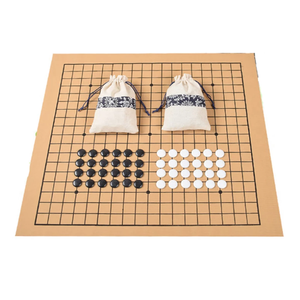 दोहरे उपयोग अंतरराष्ट्रीय मानक जाने शतरंज चीनी शतरंज बोर्ड Foldable पोर्टेबल पु चमड़े शतरंज कपड़ा - Product Image 1