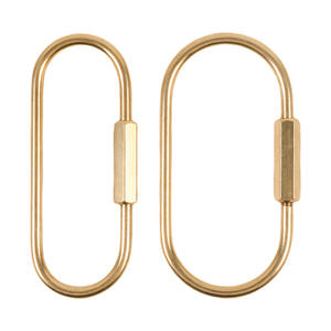 Porte-clés de voiture rétro minimaliste nordique en laiton ovale avec boucle à vis créative, accessoire de mode en cuivre pur - Product Image 5