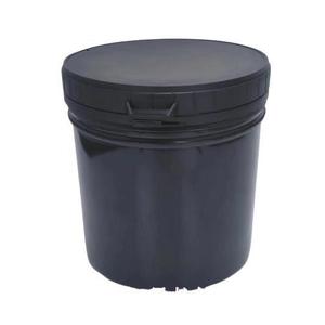 <b>Plastic</b> <b>Bucket</b> 1.2L Black Spiral Lid HDPE General Packaging Cylinder Shape - Product Image 1
