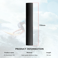 Foil Mast Aluminium 75cm Foil Mast Base Adapter Stiff/strong Prone,SUPfoiling, Winging, Downwind, Lake Pumping and Kite Foiling