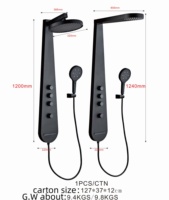 Nouveau Système de Douche Mural Multifonction Luxe Moderne avec Panneau de Douche en Acier Inoxydable pour Salle de Bain