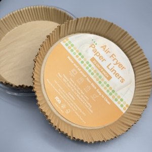 Papier de cuisson jetable carré sans poignée pour friteuse à air, revêtement en silicone de qualité alimentaire, antiadhésif, imperméable, pour la cuisine - Product Image 6
