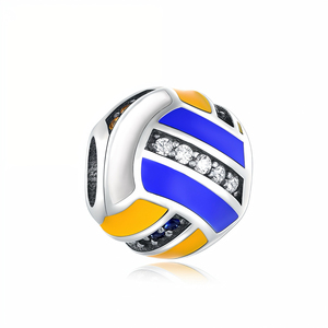 Breloques en argent pour bracelet, thèmes sportifs : Volleyball, Haltère, Plongée, Patinage, Baseball, Perles compatibles avec bracelet original, Bijoux, Anniversaire, Berluque - Product Image 3