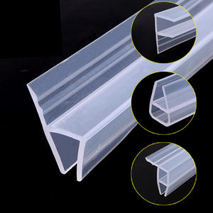 Tira de sellado de puerta de vidrio de PVC sin marco en forma de H para baño, junta de ventana sin montura, puerta de <span class=keywords><strong>ducha</strong></span> magnética, <span class=keywords><strong>perfil</strong></span> de sellado de <span class=keywords><strong>silicona</strong></span> inferior - Product Image 2