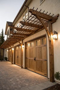 Porte de <span class=keywords><strong>garage</strong></span> sectionnelle automatique en aluminium et bois massif, moderne, durable, taille personnalisée, pour <span class=keywords><strong>garage</strong></span> de villa résidentielle - Product Image 2