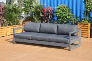 Vente chaude usine : Ensemble <span class=keywords><strong>de</strong></span> canapés d'extérieur modernes et confortables, faible MOQ, mobilier <span class=keywords><strong>de</strong></span> <span class=keywords><strong>jardin</strong></span> en aluminium, coussins imperméables, prêt pour le <span class=keywords><strong>salon</strong></span> - Product Image 4