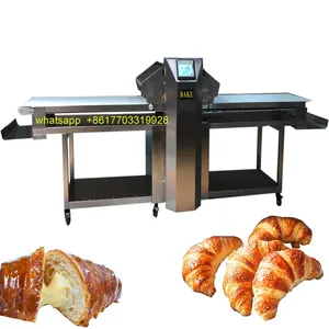 Commerciële Roestvrijstalen Rolmachine Doorlopende Croissant Deegsheeter