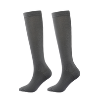 Chaussettes de compression athlétiques unisexes pour la course à pied, le cyclisme, l'équitation, avec logo personnalisé, en coton/fibre de bambou tricoté