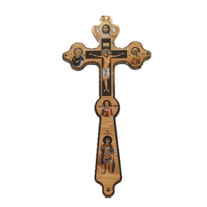 Cruz Ortodoxa de Mano Jesucristo Crucifijo de Madera Navidad Catolicismo Cristianismo Utensilios Religiosos para Iglesia - Product Image 4