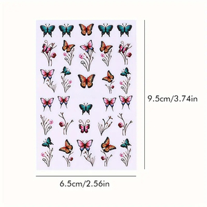 Pegatinas 3D para Uñas con Diseño de <span class=keywords><strong>Flores</strong></span> de Lavanda <span class=keywords><strong>y</strong></span> <span class=keywords><strong>Mariposas</strong></span>, Calcomanías para <span class=keywords><strong>Manicura</strong></span> con <span class=keywords><strong>Flores</strong></span> de Primavera, Decoración de Uñas DIY con <span class=keywords><strong>Flores</strong></span> Florecientes - Product Image 4