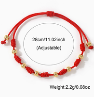 Bracelets porte-bonheur tendance en vente flash, bracelets en cordon rouge Kabbalah ajustables pour la chance