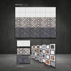 300x600mm exterior de cerámica 30x60cm Digital 12x24 esmaltado brillante Interior Mono ladrillo gris porcelana pulida azulejos de pared precio - Product Image 4