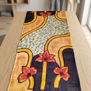 Luxurious Elegant Floral Design Pure Merino <b>Wool</b> Long Scarf Hand Drawn Printed Quick Dry Windproof Anti-Bacterial Women Indian - Product Image 3