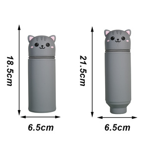 Étui à crayons télescopique en silicone Orit, porte-stylos pliable DIY avec trous pour étudiants - Product Image 5