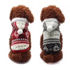 Noel kedi köpek kazak kazak köpek kostüm için noel evcil köpek giysileri kışlık kapşonlu Coat Pet giyim
