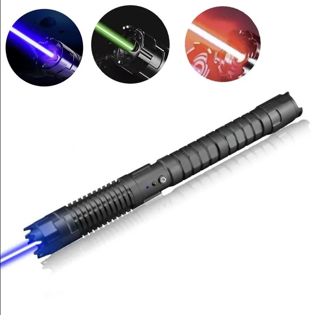 Factory Sale High Power Aluminum Alloy Laser Pointer Torch Waterproof Fuel Flashlight with Blue Infrared Light for Outdoor
