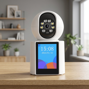 กล้องวงจรปิดอัจฉริยะ 1080P IP WiFi PTZ สำหรับภายในบ้าน แบตเตอรี่ลิเธียมแบบชาร์จได้ 4000mAh หน้าจอ IPS CMOS 2MP ไมโครโฟนในตัว ตรวจจับความเคลื่อนไหว - Product Image 3