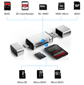 HYS logotipo personalizado USB 3,1 <span class=keywords><strong>lector</strong></span> de tarjetas de OTG <span class=keywords><strong>Micro</strong></span> TF <span class=keywords><strong>lector</strong></span> de tarjeta <span class=keywords><strong>SD</strong></span> de tipo C USB-C <span class=keywords><strong>micro</strong></span> USB de memoria - Product Image 4