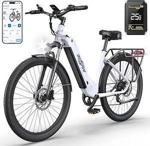 Vélo Électrique Femme Eu Onesport OT05 Urban avec Moteur Arrière 250W, Cadre en Aluminium, Freins à Disque Hydrauliques et Capteur Électronique - Product Image 1