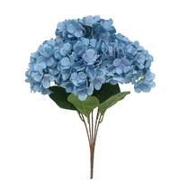 Buket Bunga Hydrangea Sutra Buatan 96 Kelopak, Tanaman Bunga Buatan, Buket Hydrangea untuk Dekorasi Rumah dan Pernikahan