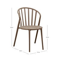 Chaise de salle à manger en plastique rouge, design moderne DHF, empilable, pour l'extérieur, la maison, le bureau et l'école