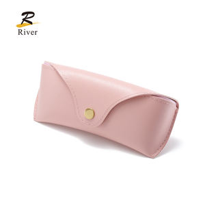 ODM OEM <span class=keywords><strong>Factory</strong></span> Custom Leder Sonnenbrille netui RSC1062 PU Brillen tasche Geprägte Druck brillen etui - Product Image 2