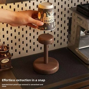 MUYAN - Dispensador <span class=keywords><strong>de</strong></span> Vasos <span class=keywords><strong>de</strong></span> Madera Maciza, Soporte para Vasos Desechables, para Cafetería, Hotel, Restaurante, Compra al por Mayor - Product Image 2