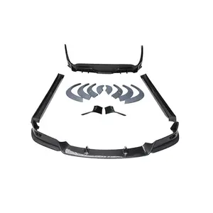 Kit de cuerpo ancho de arcos de rueda estilo TC para Tesla Model X Kit de cuerpo de fibra de carbono parachoques delantero Canards difusor trasero