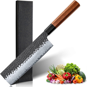 Cuchillo Nakiri Japonés de 7 Pulgadas, Forjado a Mano, Profesional, de Acero Inoxidable con Alto Contenido de Carbono, para Cortar Verduras - Product Image 1