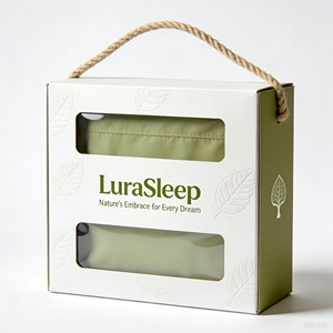 Scatole di Cartone Rigido con Chiusura Magnetica per Set Regalo di Lenzuola di Lusso con Logo Personalizzato, Confezione per Biancheria da Letto - Product Image 1