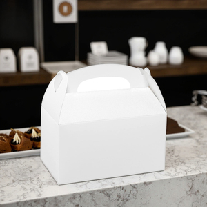 Boîtes d'emballage en carton blanc haut de gamme personnalisées pour les aliments de boulangerie Laminage mat en éponge robuste pour les collations de pâtisserie de beignets - Product Image 6