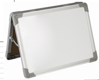 Tableau blanc magnétique pliable double face, mini chevalet portable sur table avec support pour dessin de tableau d'affichage pour enfants