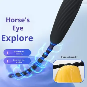 Gizem kız yumuşak TPE yapay penis vibratör at göz sopa boncuk seks oyuncak doğrudan mesane ve üretra stimülasyon ile - Product Image 6