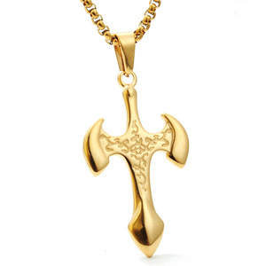 <b>Cross</b> Pendant Necklace Zinc Alloy Unisex Fashion Jewelry Gift - Product Image 1