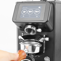 Sifei - Moulin à café professionnel en métal - Écran tactile intelligent - Contrôle électronique - Construction en aluminium - Capacité de 30 g
