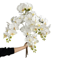 Realistisch aanvoelende Phalaenopsis zijden boeket voor thuis raamdecoratie tuin ornament kunstbloemen kunstplant
