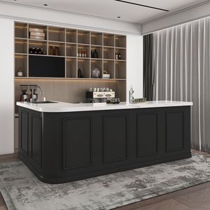 Mostrador de Recepción Personalizable de Venta Directa de Fábrica para Cafeterías y Floristerías, Diseño de Mesa Isla - Product Image 5