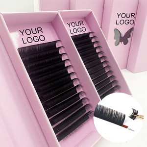 Sợi Hàn Quốc Pbt Sợi Tự Nhiên Dài Khối Lượng Lash Mở Rộng Khay 0.02 0.03 0.05 Cao Cấp Màu Đen Mờ 22Mm 25Mm Bán Buôn Khay - Product Image 5