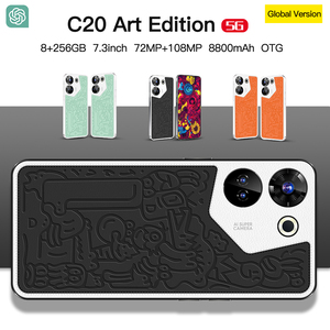 Vente en gros C20 Art Edition téléphone portable 8 Go + 256 Go grande mémoire Smartphone déverrouillage facial 4G 5G téléphone portable de jeu - Product Image 3