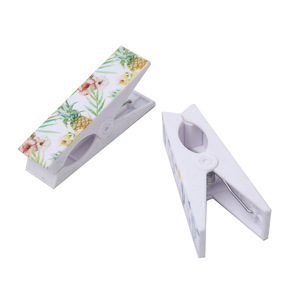 Pinces à serviettes de plage géantes personnalisées à impression intégrale, motifs variés (tropicaux, floraux, cactus, Halloween), grandes pinces en plastique coupe-vent pour piscine - Product Image 4