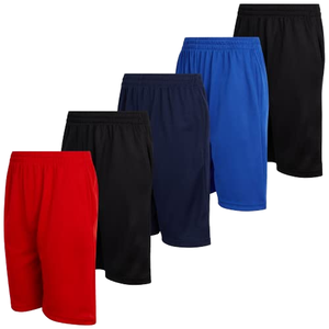 Men's Elastic Waist Knitted <b>Mid</b> Two-<b>Layer</b> Casual Sports Shorts 2-in-1 Quick Dry Breathable Athletic Running Shorts Custom Logo - Product Image 1