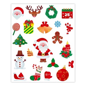 Adesivi adesivi adesivi adesivi adesivi statici per finestre di <span class=keywords><strong>Natale</strong></span> Stock design pronti per le vacanze Santa pupazzo di neve alla rinfusa - Product Image 6