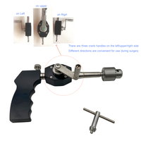 Perceuse à main orthopédique canulée noire pour animaux de compagnie, instrument chirurgical vétérinaire réutilisable