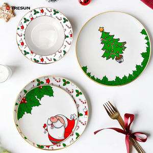 Platos <span class=keywords><strong>de</strong></span> Porcelana Ecológicos Personalizados con Diseño <span class=keywords><strong>de</strong></span> Árbol <span class=keywords><strong>de</strong></span> Navidad, Platos para Servir Comida Grabados, Decoración para Comedor <span class=keywords><strong>de</strong></span> <span class=keywords><strong>Hotel</strong></span> - Product Image 4