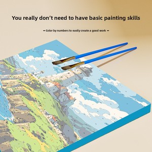 Quadro Scenico Transfrontaliero Fai-da-te da Colorare, Dipinto a Mano con Acrilici, Modello OMT Rettangolare, Stile Instagram, Pittura Terapeutica - Product Image 4