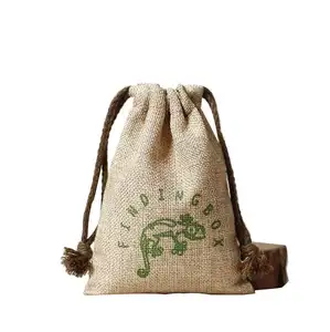 Jute Jute Jute Hessian Cadeau Bruiloft Gunst Voor Zeep Sieraden Kerst Koffiebalk Zak Trekkoord Verpakking Zakjes