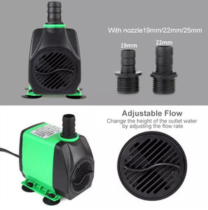 3000L/H אולטרה שקט אקווה מים משאבת עם 5ft כבל חשמל, 3 חרירים עבור דגי טנק, בריכה, אקווריום, פסלי, הידרופוניקה - Product Image 2