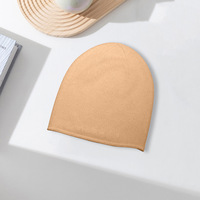 Gorro de lana merino 100% para mujer, cálido, suave, transpirable, cómodo, elástico, tejido, ajustable, informal, para invierno.