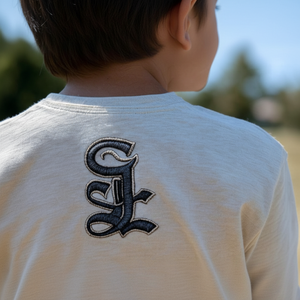 T-shirt in cotone pettinato 100% ricamato personalizzato per ragazzi con Logo colletto Casual di alta qualità disponibile più - Product Image 1